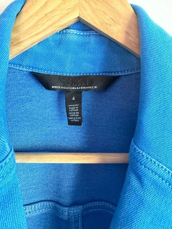 WHBM Women’s Blue Tailored Jean Jacket - Picture 4 of 14